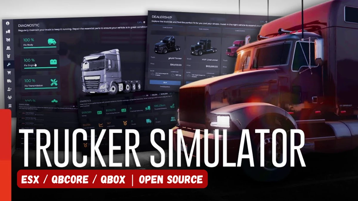 Los Santos Trucker Simulator | ESX / QBCORE / QBOX | Open Source